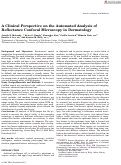 Cover page: A Clinical Perspective on the Automated Analysis of Reflectance Confocal Microscopy in Dermatology.