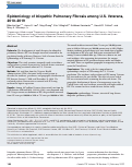 Cover page: Epidemiology of Idiopathic Pulmonary Fibrosis among U.S. Veterans, 2010-2019.