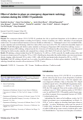 Cover page: Effect of shelter-in-place on emergency department radiology volumes during the COVID-19 pandemic.