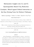 Cover page: Mechanistic Insights into Co and Fe Quaterpyridine-Based CO2 Reduction Catalysts: Metal–Ligand Orbital Interaction as the Key Driving Force for Distinct Pathways