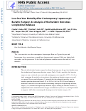 Cover page: One-Year Mortality after Contemporary Laparoscopic Bariatric Surgery: An Analysis of the Bariatric Outcomes Longitudinal Database