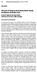 Cover page: Fifty years of Change on the US-Mexico Border: Growth, Development and Quality of Life By Joan B. Anderson and James Gerber