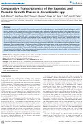 Cover page: Comparative Transcriptomics of the Saprobic and Parasitic Growth Phases in Coccidioides spp