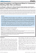 Cover page: Lipid peroxidation and depressed mood in community-dwelling older men and women.