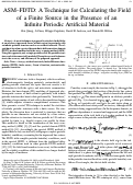 Cover page: ASM–FDTD: A Technique for Calculating the Fieldof a Finite Source in the Presence of an Infinite Periodic Artificial Material