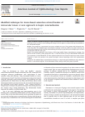 Cover page: Modified technique for trocar-based sutureless scleral fixation of intraocular lenses: A new approach to haptic externalization