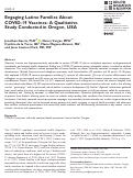 Cover page: Engaging Latino Families About COVID-19 Vaccines: A Qualitative Study Conducted in Oregon, USA