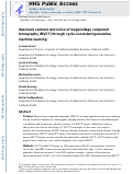 Cover page: Improved contrast and noise of megavoltage computed tomography (MVCT) through cycle‐consistent generative machine learning