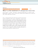 Cover page: NELL-1 in the treatment of osteoporotic bone loss