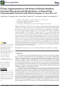 Cover page: Dietary Supplementation with Botanical Blends Modified Intestinal Microbiota and Metabolomics of Weaned Pigs Experimentally Infected with Enterotoxigenic Escherichia coli