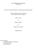 Cover page: The Need for Systems-Based Process Philosophy in Religious Studies