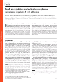 Cover page: Rap1 up-regulation and activation on plasma membrane regulates T cell adhesion