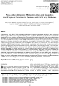 Cover page: Association Between Metformin Use and Cognitive and Physical Function in Persons with HIV and Diabetes