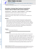 Cover page: Disruptions in resting state functional connectivity in euthymic bipolar patients with insomnia symptoms