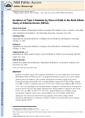 Cover page: Incidence of Type 2 Diabetes by Place of Birth in the Multi-Ethnic Study of Atherosclerosis (MESA)