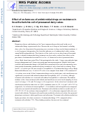 Cover page: Effect of on-farm use of antimicrobial drugs on resistance in fecal Escherichia coli of preweaned dairy calves