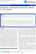 Cover page: VersaCount: customizable manual tally software for cell counting