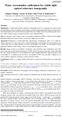 Cover page: Water wavenumber calibration for visible light optical coherence tomography