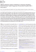 Cover page: PRMT4-Mediated Arginine Methylation Negatively Regulates Retinoblastoma Tumor Suppressor Protein and Promotes E2F-1 Dissociation