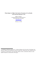 Cover page: When Judges Go Public: The Selective Promotion of Case Results on the Mexican Supreme Court