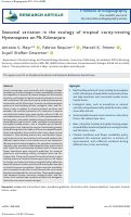 Cover page: Seasonal variation in the ecology of tropical cavity-nesting Hymenoptera on Mt. Kilimanjaro