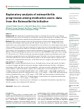 Cover page: Exploratory analysis of osteoarthritis progression among medication users: data from the Osteoarthritis Initiative