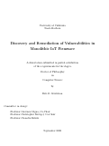 Cover page: Discovery and Remediation of Vulnerabilities in Monolithic IoT Firmware