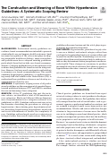 Cover page: The Construction and Meaning of Race Within Hypertension Guidelines: A Systematic Scoping Review