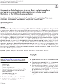 Cover page: Comparative clinical outcomes between direct oral anticoagulants and warfarin among elderly patients with non-valvular atrial fibrillation in the CMS medicare population