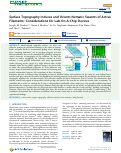 Cover page: Surface Topography Induces and Orients Nematic Swarms of Active Filaments: Considerations for Lab-On-A-Chip Devices.