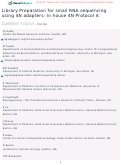 Cover page: Library Preparation for small RNA sequencing using 4N adapters: In house 4N Protocol A