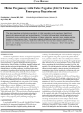 Cover page: Molar Pregnancy with False Negative β-hCG Urine in the Emergency Department