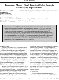 Cover page: Temporary Memory Steal: Transient Global Amnesia Secondary to Nephrolithiasis