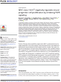 Cover page: MHC class I H2-Kb negatively regulates neural progenitor cell proliferation by inhibiting FGFR signaling