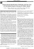 Cover page: Claims-based Identification Methods and the Cost of Fall-related Injuries Among US Older Adults