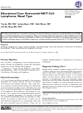 Cover page: Educational Case: Extranodal NK/T-Cell Lymphoma, Nasal Type