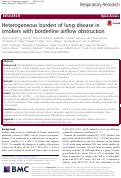 Cover page: Heterogeneous burden of lung disease in smokers with borderline airflow obstruction.