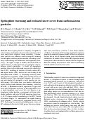 Cover page: Springtime warming and reduced snow cover from carbonaceous particles