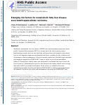 Cover page: Emerging risk factors for nonalcoholic fatty liver disease associated hepatocellular carcinoma