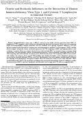 Cover page: Genetic and stochastic influences on the interaction of human immunodeficiency virus type 1 and cytotoxic T lymphocytes in identical twins