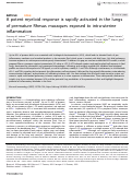 Cover page: A potent myeloid response is rapidly activated in the lungs of premature Rhesus macaques exposed to intra-uterine inflammation