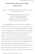 Cover page: Structural studies of lithium insertion in lithium manganese oxides