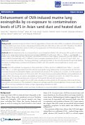 Cover page: Enhancement of OVA-induced murine lung eosinophilia by co-exposure to contamination levels of LPS in Asian sand dust and heated dust