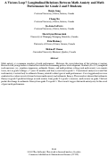 Cover page: Vicious Loop? Longitudinal Relations Between Math Anxiety and MathPerformance for Grade 2 and 3 Students