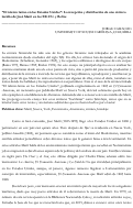 Cover page: “El talento latino en los Estados Unidos”: La recepción y distribución de una crónica inédita de José Martí en los EE.UU. y Belice