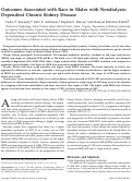 Cover page: Outcomes Associated with Race in Males with Nondialysis-Dependent Chronic Kidney Disease