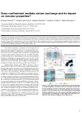 Cover page: Does Confinement Mediate Cerium Exchange and Its Impact on Ionomer Properties?