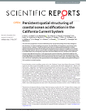 Cover page: Persistent spatial structuring of coastal ocean acidification in the California Current System