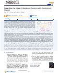 Cover page: Expanding the Scope of Aluminum Chemistry with Noninnocent Ligands.