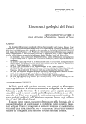 Cover page: Lineamenti geologici del Friuli